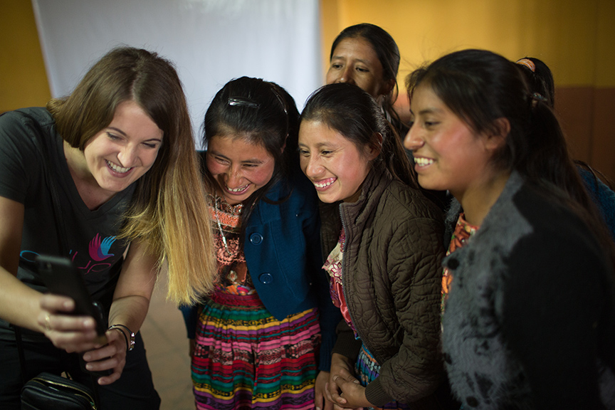 Beth Nervig with Girl Up participants